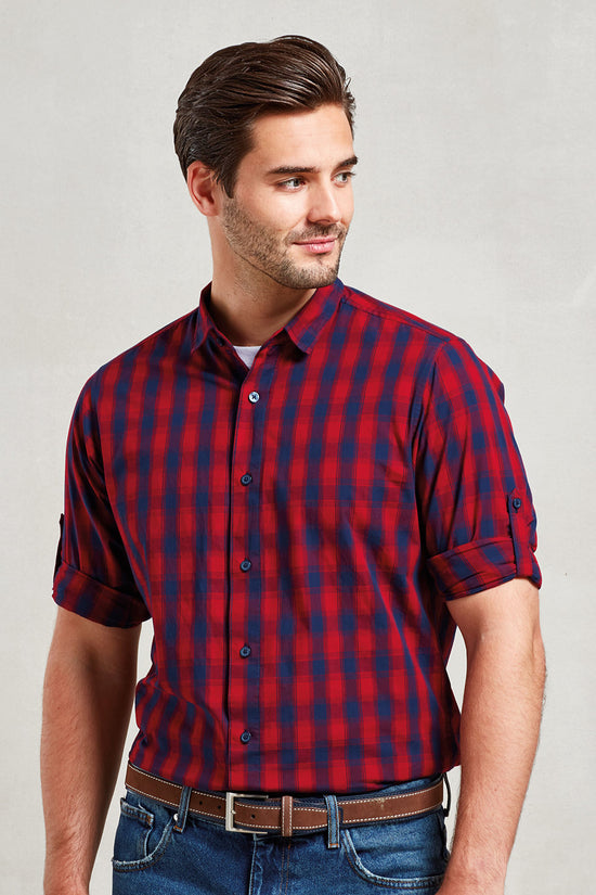 Premier Mulligan Check Cotton Long Sleeve Shirt for Men