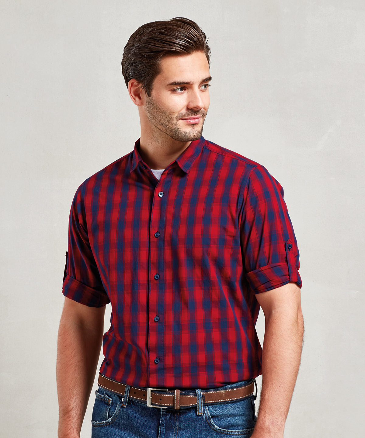 Premier Mulligan Check Cotton Long Sleeve Shirt for Men