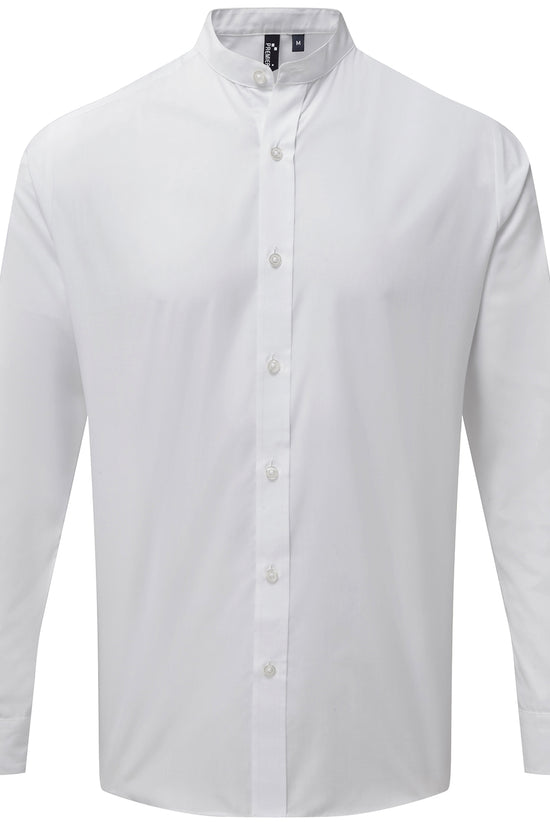 Premier Banded Collar Grandad Shirt for Adults