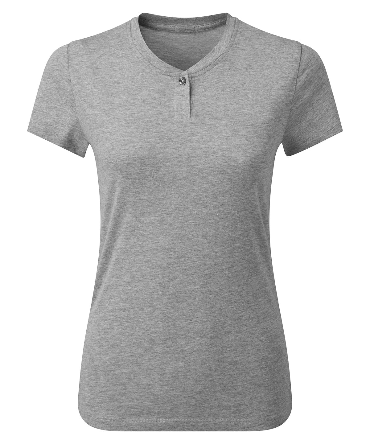 EcoFriendly Womens Cotton Rich TShirt with Single Button Placket