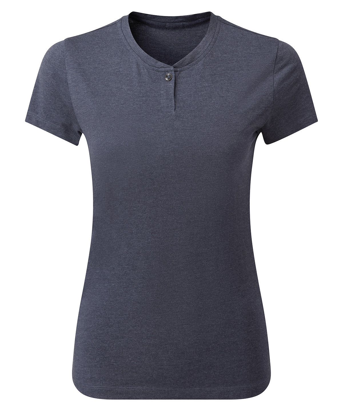 EcoFriendly Womens Cotton Rich TShirt with Single Button Placket