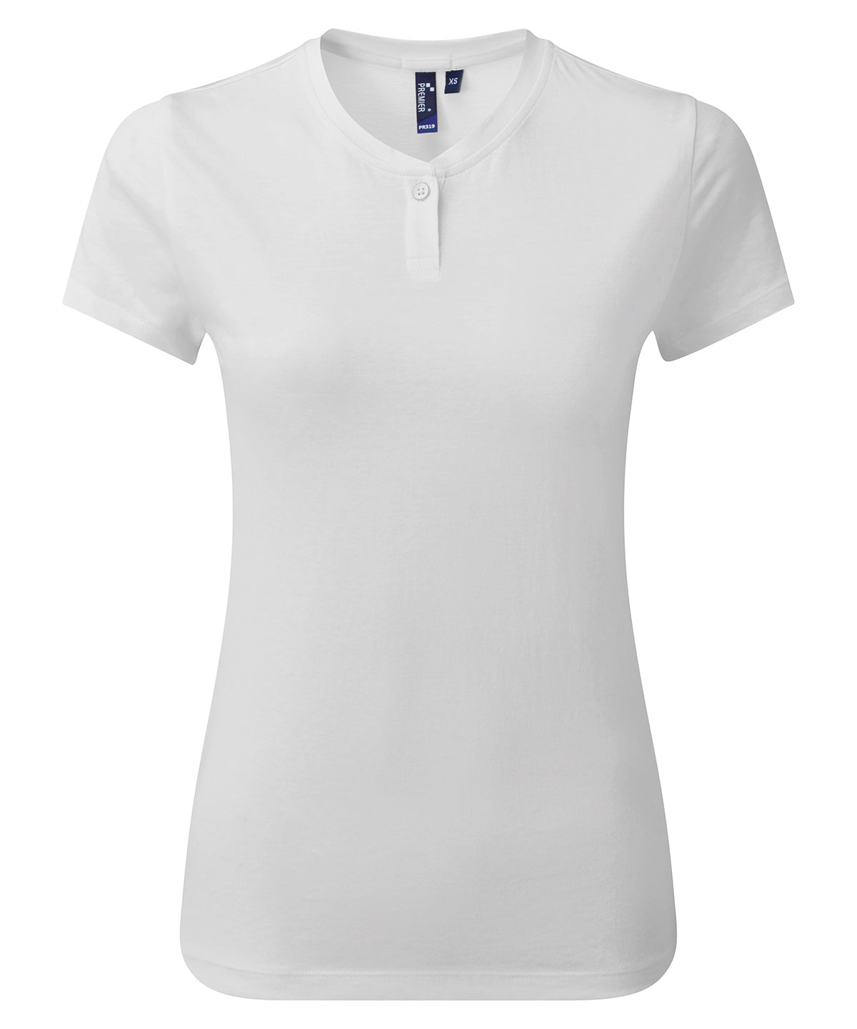 EcoFriendly Womens Cotton Rich TShirt with Single Button Placket