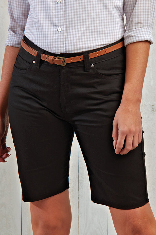 Womens Performance Chino Shorts with Stretch Comfort