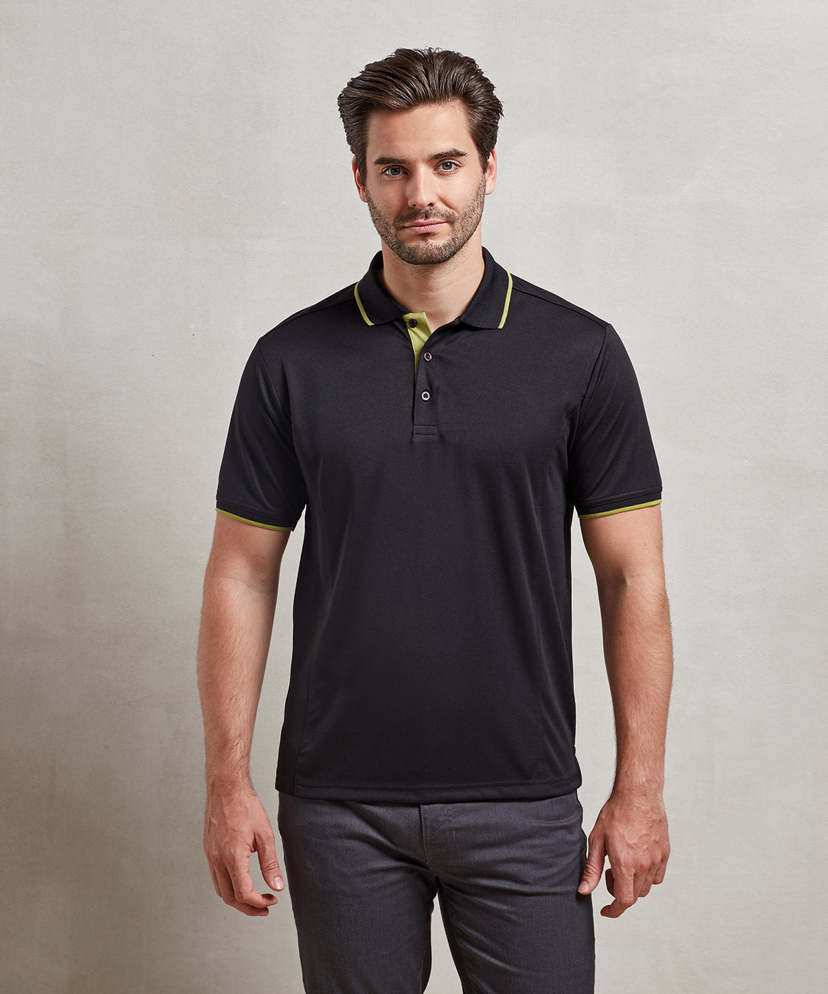 Contrast Coolchecker Polo Shirt for Men Plus Sizes