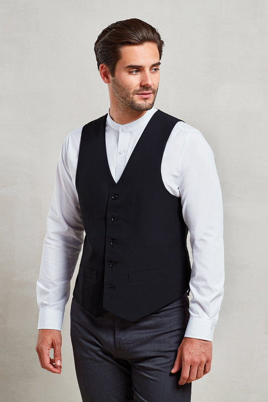 Contemporary Style 5Button Polyester Waistcoat for Men