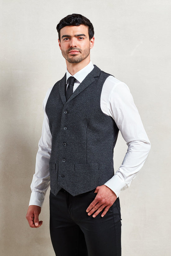 Mens Premier Herringbone Waistcoat Workwear Apron
