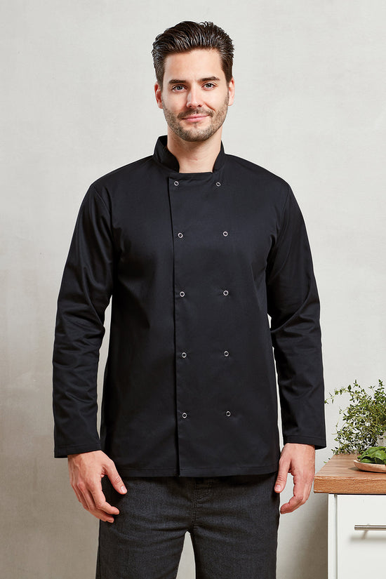 Premium Studded Long Sleeve Chef Jacket Male Adult