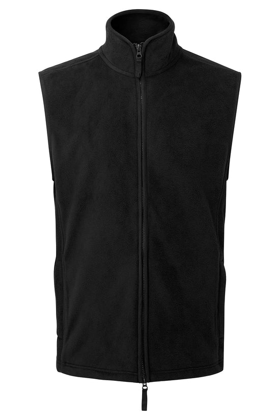 Mens Sleeveless Fleece Gilet with Contrast Trim