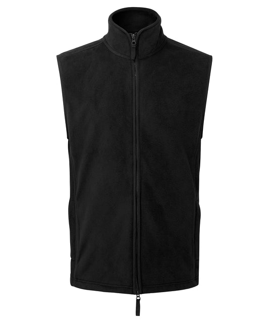 Mens Sleeveless Fleece Gilet with Contrast Trim
