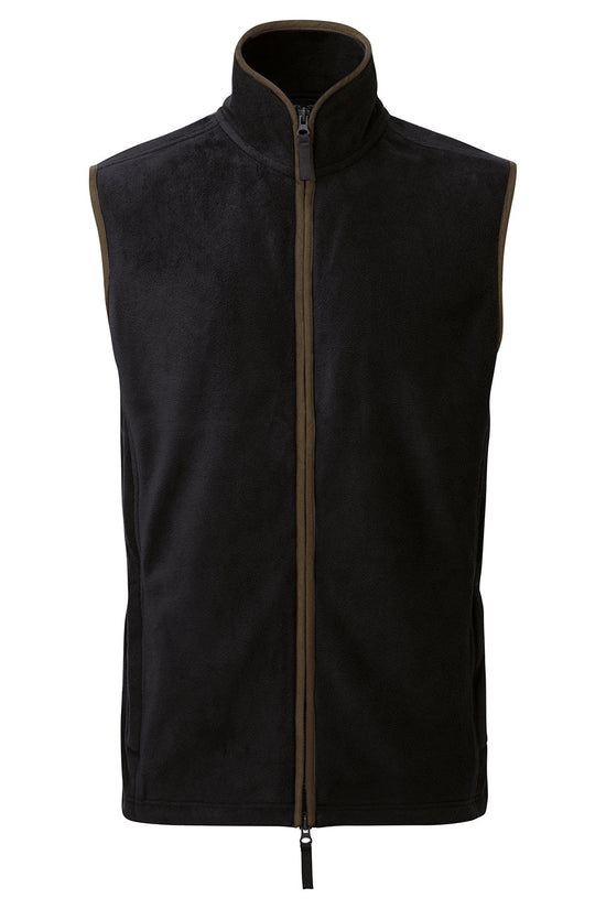 Mens Sleeveless Fleece Gilet with Contrast Trim