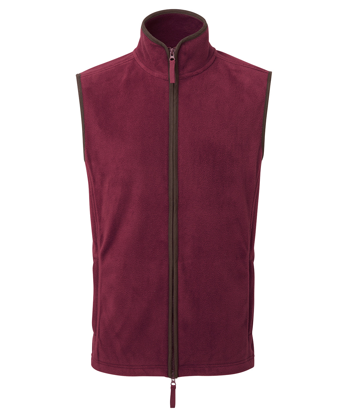 Mens Sleeveless Fleece Gilet with Contrast Trim