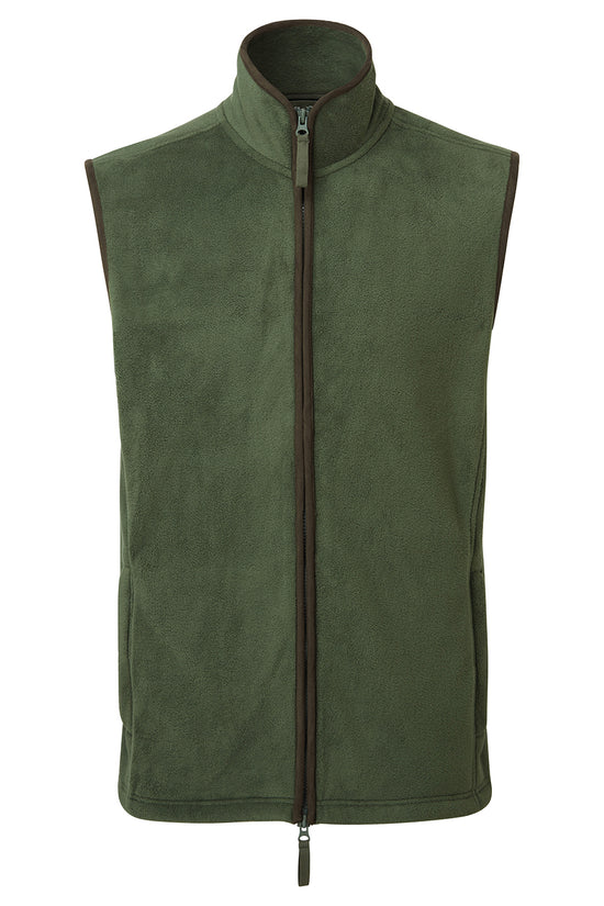 Mens Sleeveless Fleece Gilet with Contrast Trim