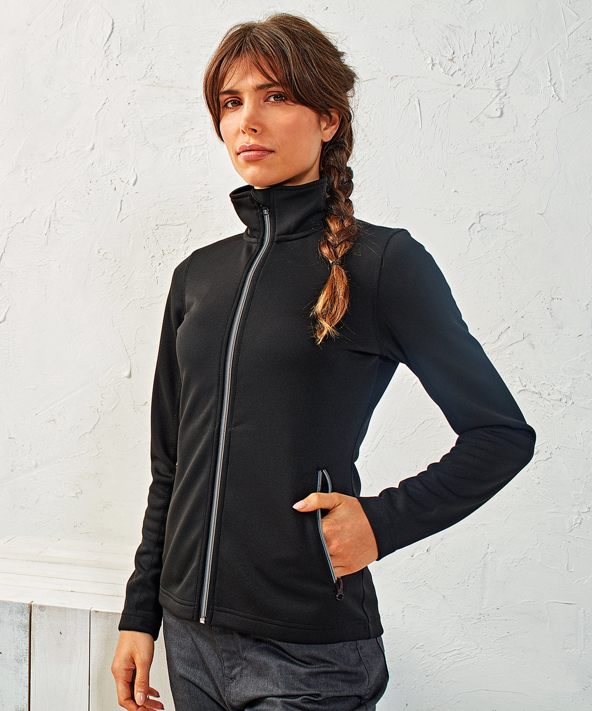 EcoFriendly Womens ZipThrough Sweatshirt with Recycled Polyester Yarn