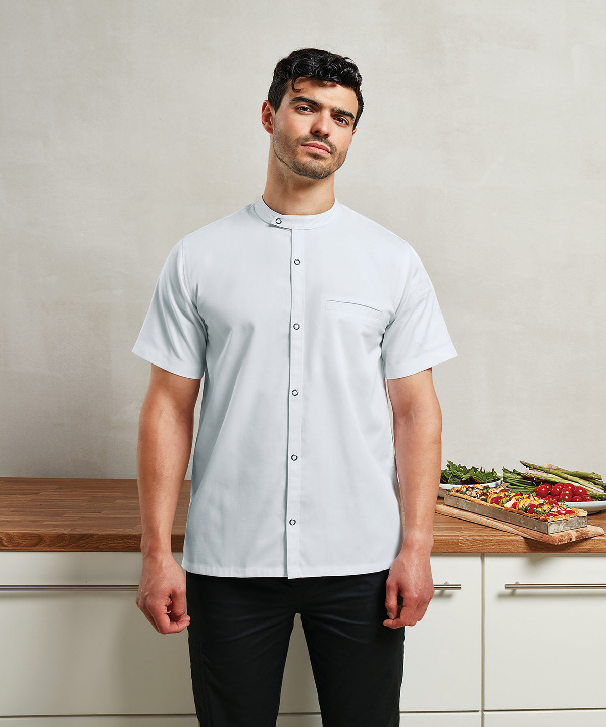 Recyclight Short Sleeve Chefs Shirt for Male Adult Chefs