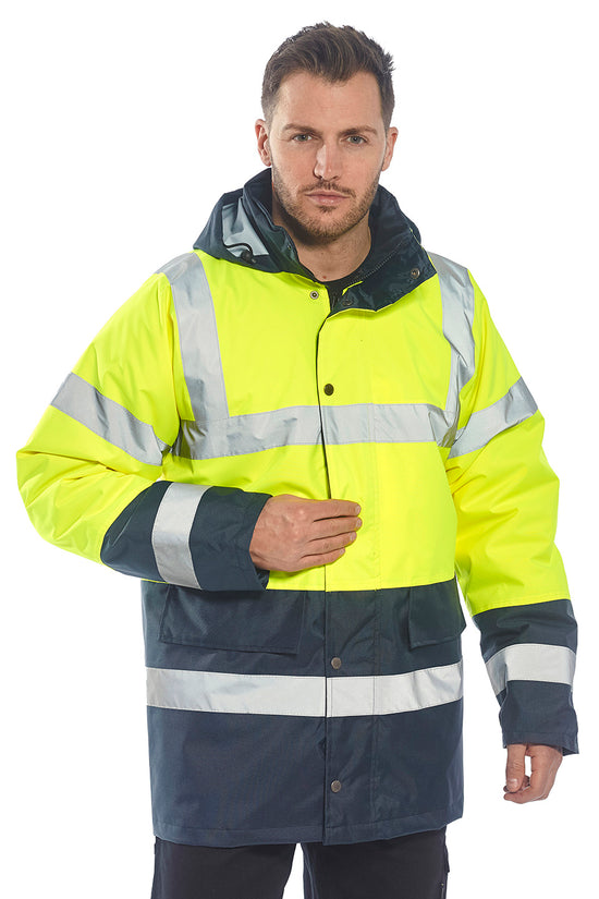 High Visibility Waterproof Traffic Jacket for Men Plus Sizes