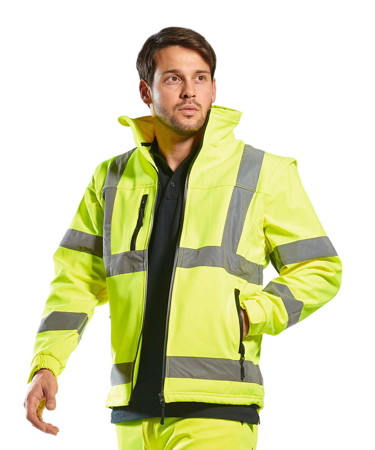 Portwest Hivis Softshell Jacket Bodywarmer Set