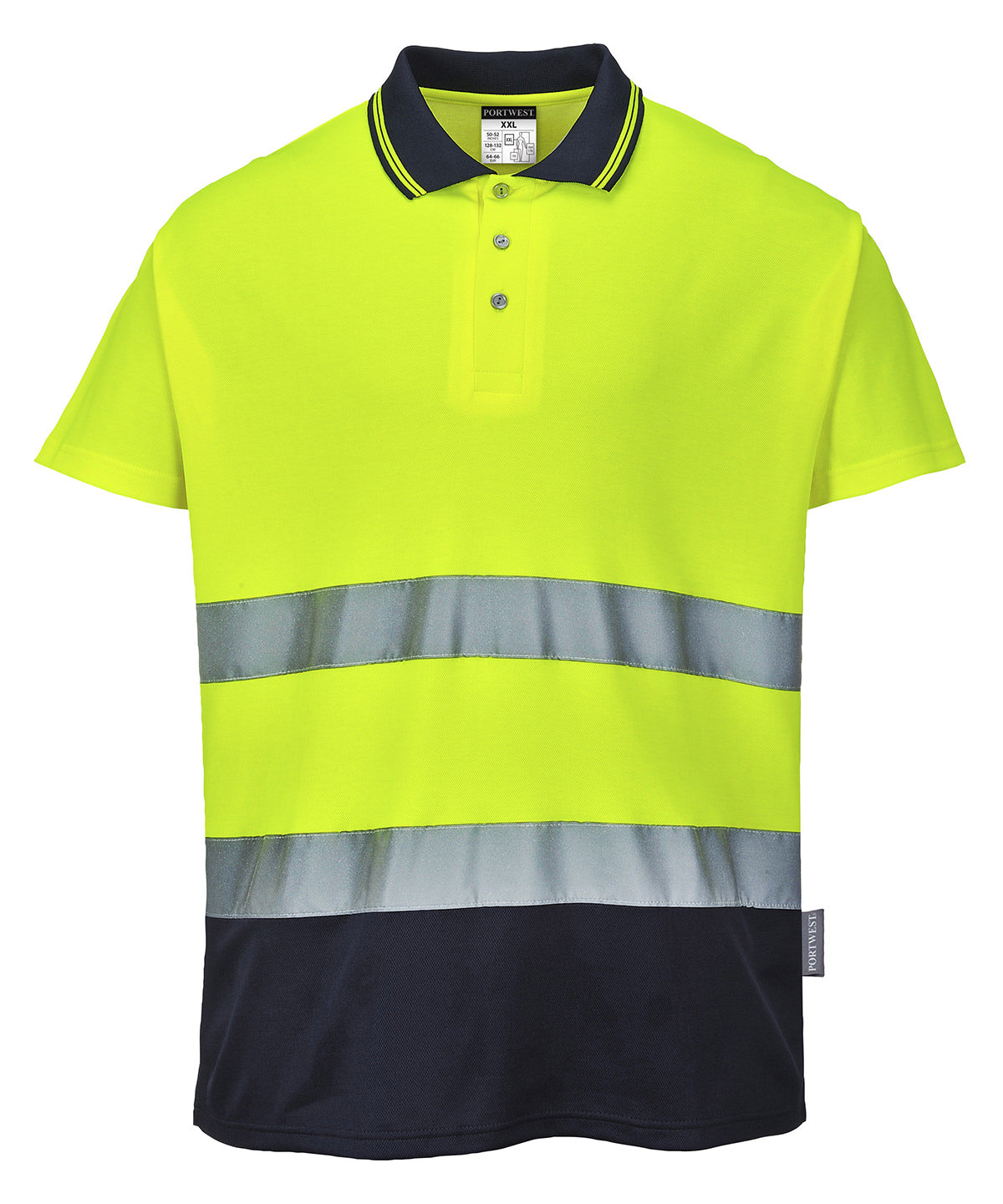 Portwest Twotone Cotton Comfort Polo S174 Male Safetywear Plus Sizes