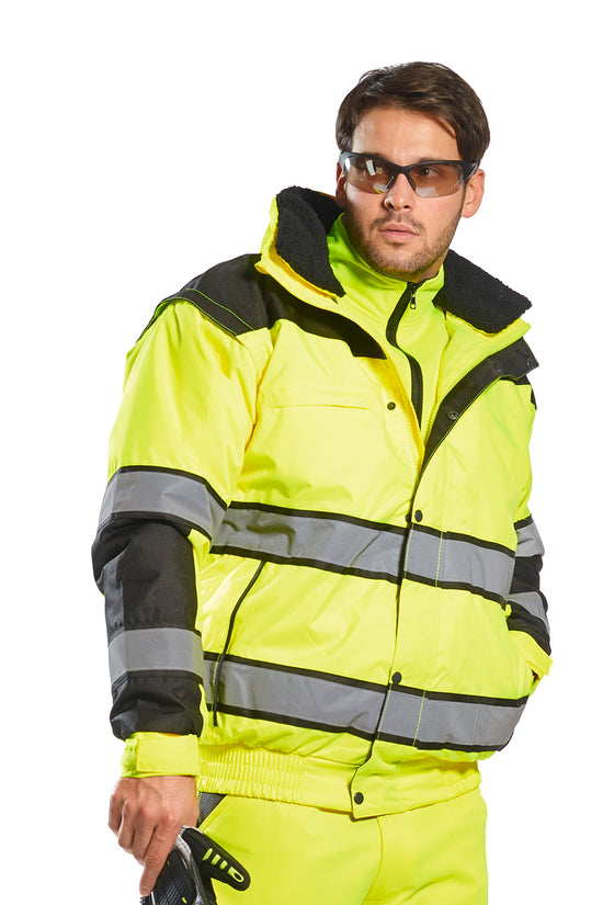 Portwest Hivis Classic Bomber Jacket C466 Safetywear Plus Size