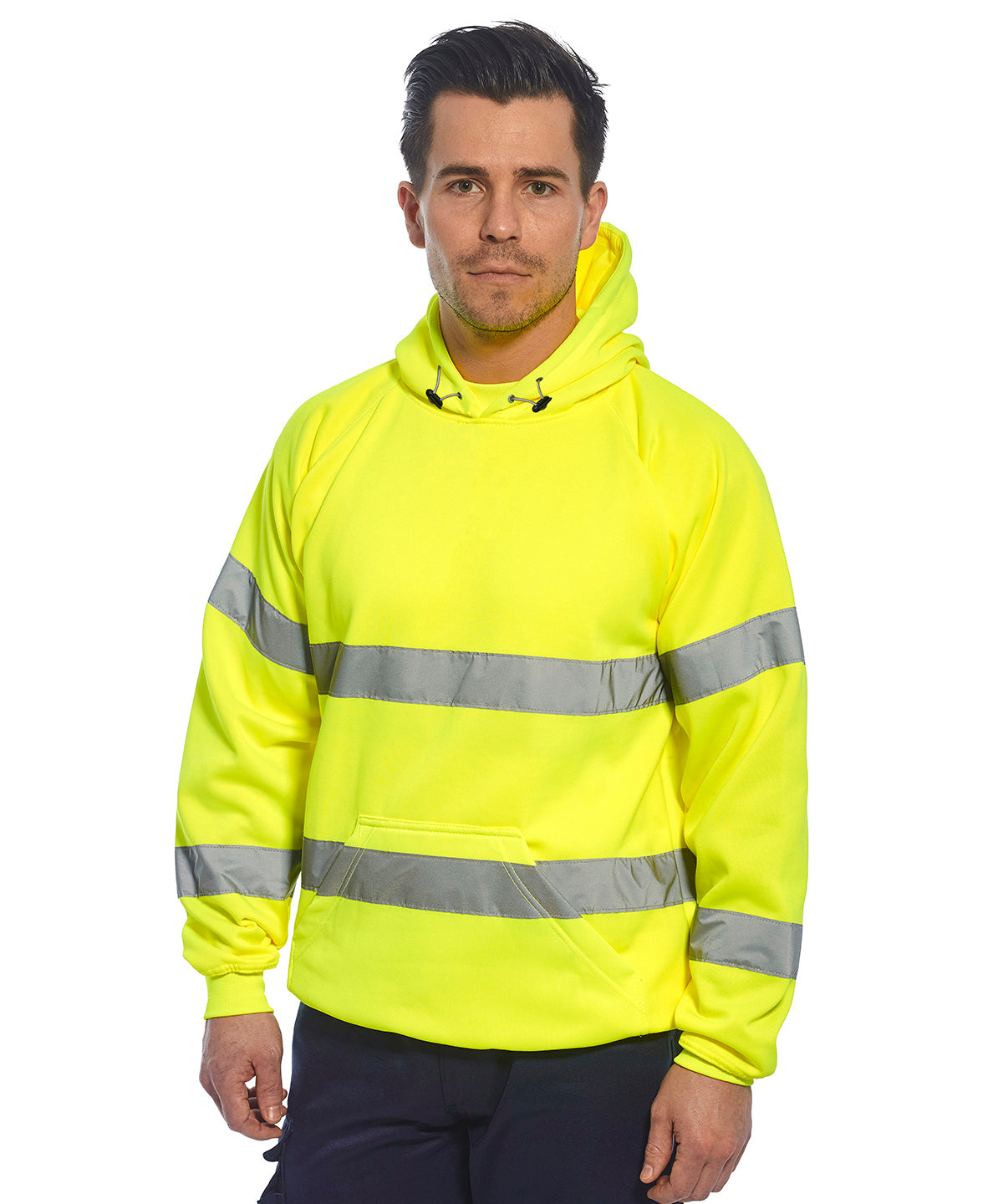 Portwest HiVis Hooded Sweatshirt for Male Safetywear