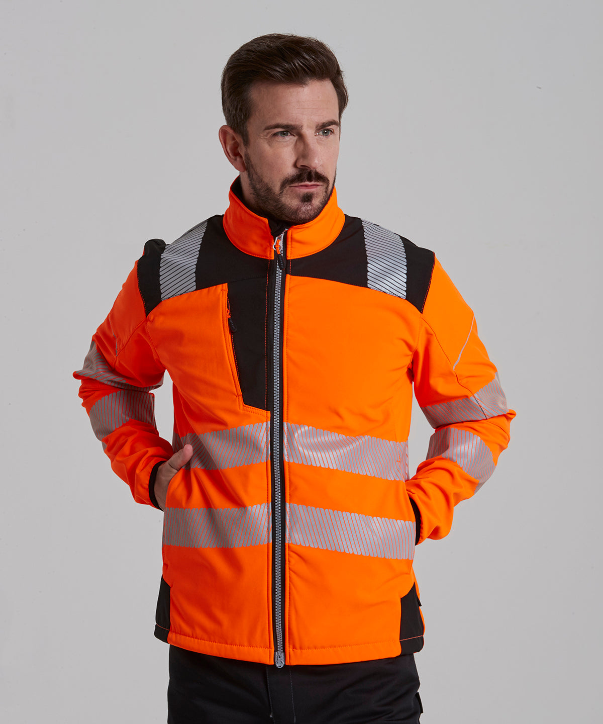 Portwest PW3 HiVis Softshell Jacket T402 Safetywear for Men