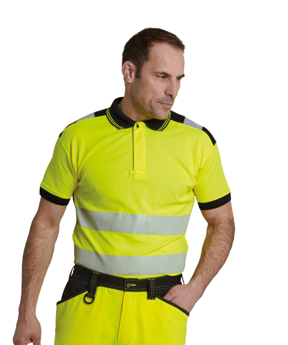 Portwest HiVis Polo Shirt with Chest Pocket