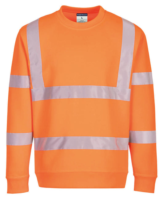 Eco Hivis Sweatshirt Certified Recycled Fabric Slim Fit