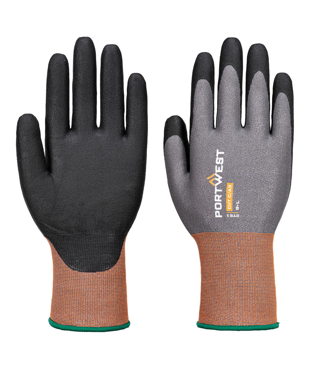 CT21 GreyBlack Nitrile Gloves Cut Level C 21Gauge