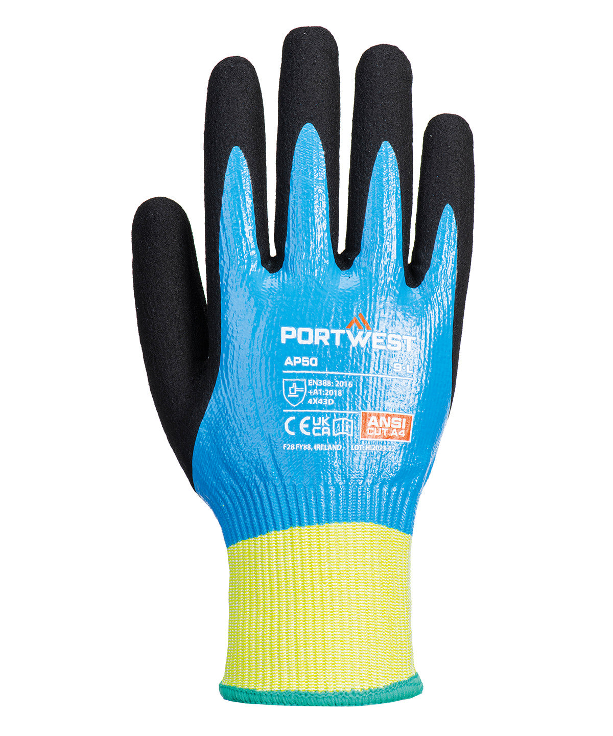 BlueBlack CutResistant Nitrile Aqua Gloves AP50