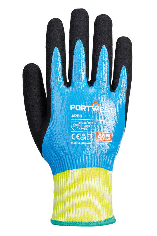 BlueBlack CutResistant Nitrile Aqua Gloves AP50
