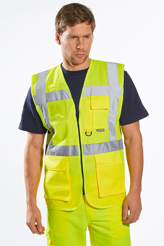 Portwest Hivis Executive Vest S476 Yellow Safety Workwear