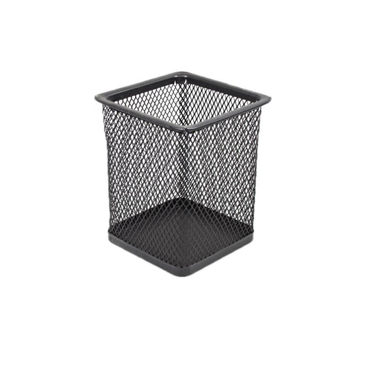 BlackSilver Mesh Pencil Stationery Holder Organizer