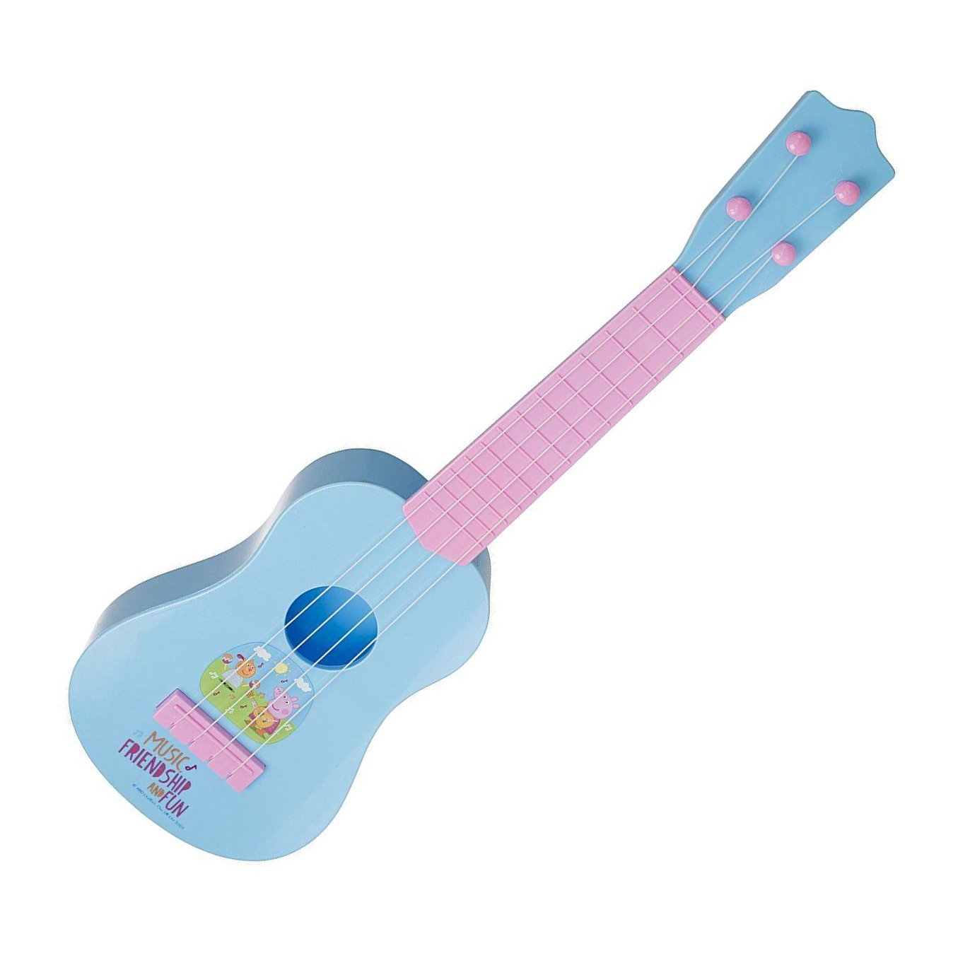 Peppa Pig Childrens Toy Play Guitar PinkBlue Musical Instrument for Budding Musicians