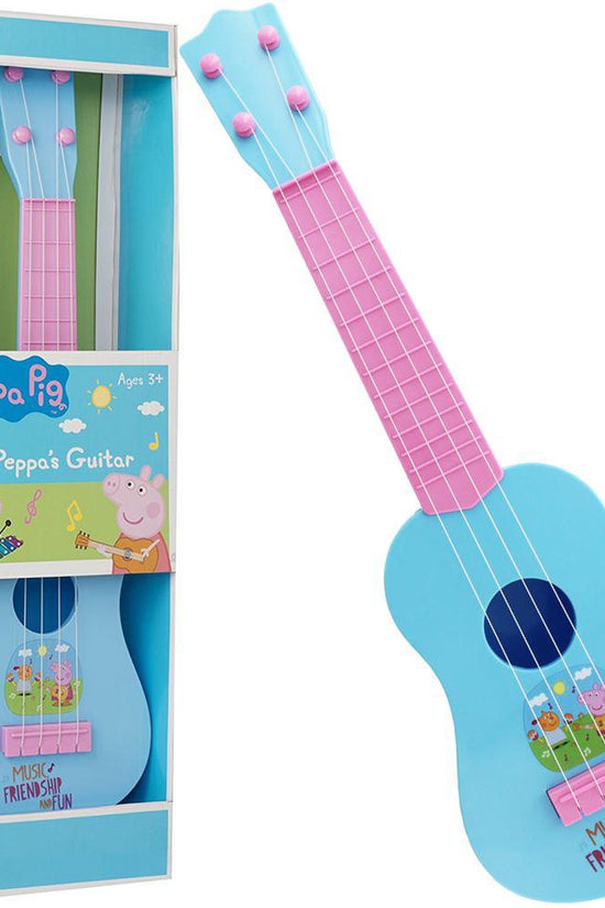 Peppa Pig Childrens Toy Play Guitar PinkBlue Musical Instrument for Budding Musicians