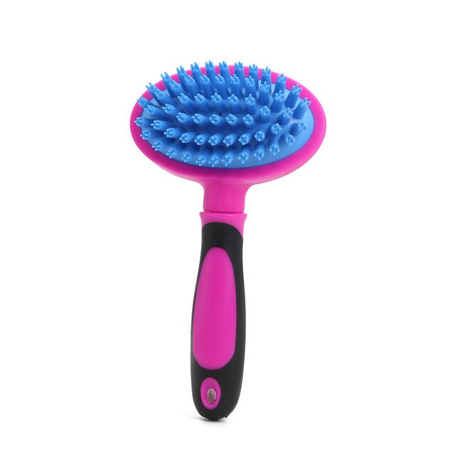 Pet Bath Massage Brush with Blue Bristles 17 cm