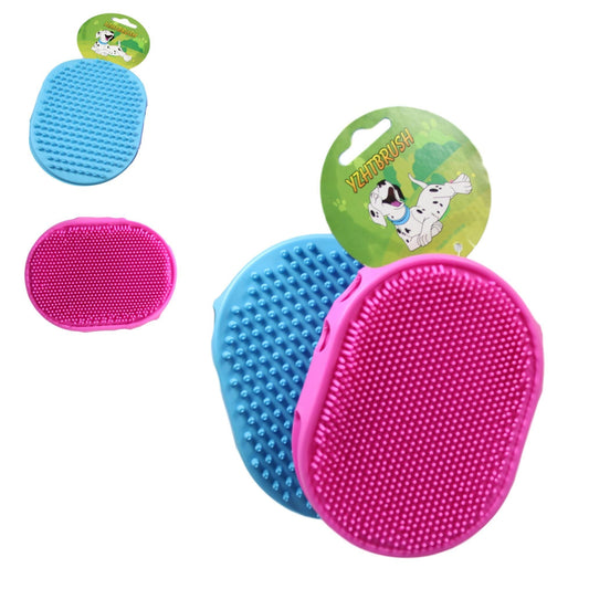 Double Sided Silicone Pet Dog Grooming Brush 15 cm