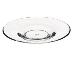 Elegant Pasabahce Glass Tea Cup Saucer Set of 6