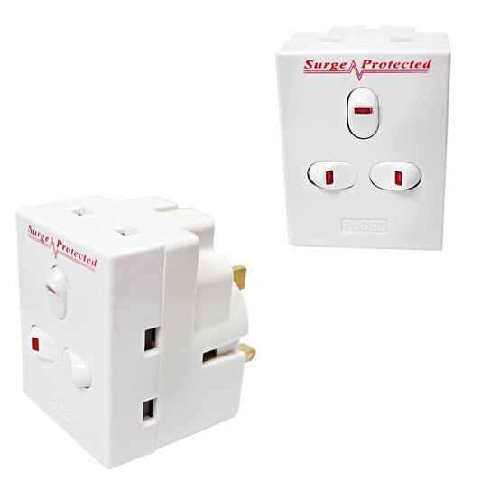 Pifco 3Way Switch Surge Adapter for Ultimate Device Protection