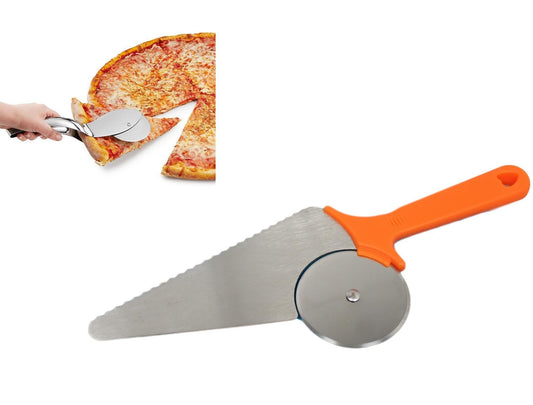 Premium Stainless Steel Pizza Cutter with Plastic Handle