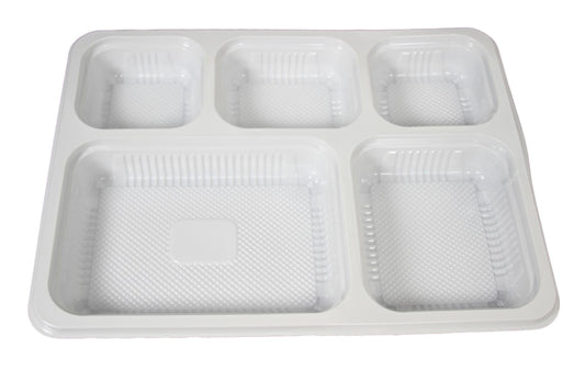 Elegant Disposable Plastic 5Section Tray for Weddings Special Occasions