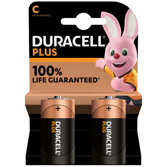 Duracell C Batteries LR14 Plus Power Non Rechargeable x2 Pack