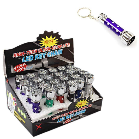 Compact LED Mini Aluminum Flashlight Keychain Torch