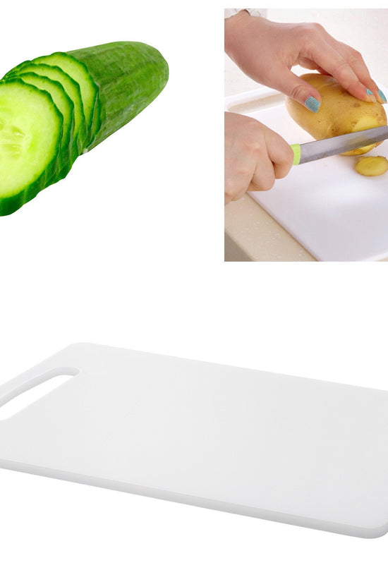 Durable Plastic White Chopping Board for Kitchen Medium Size