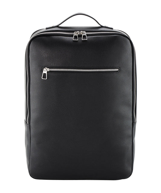 Black Tailored Luxe PU Backpack Modern Stylish and Functional