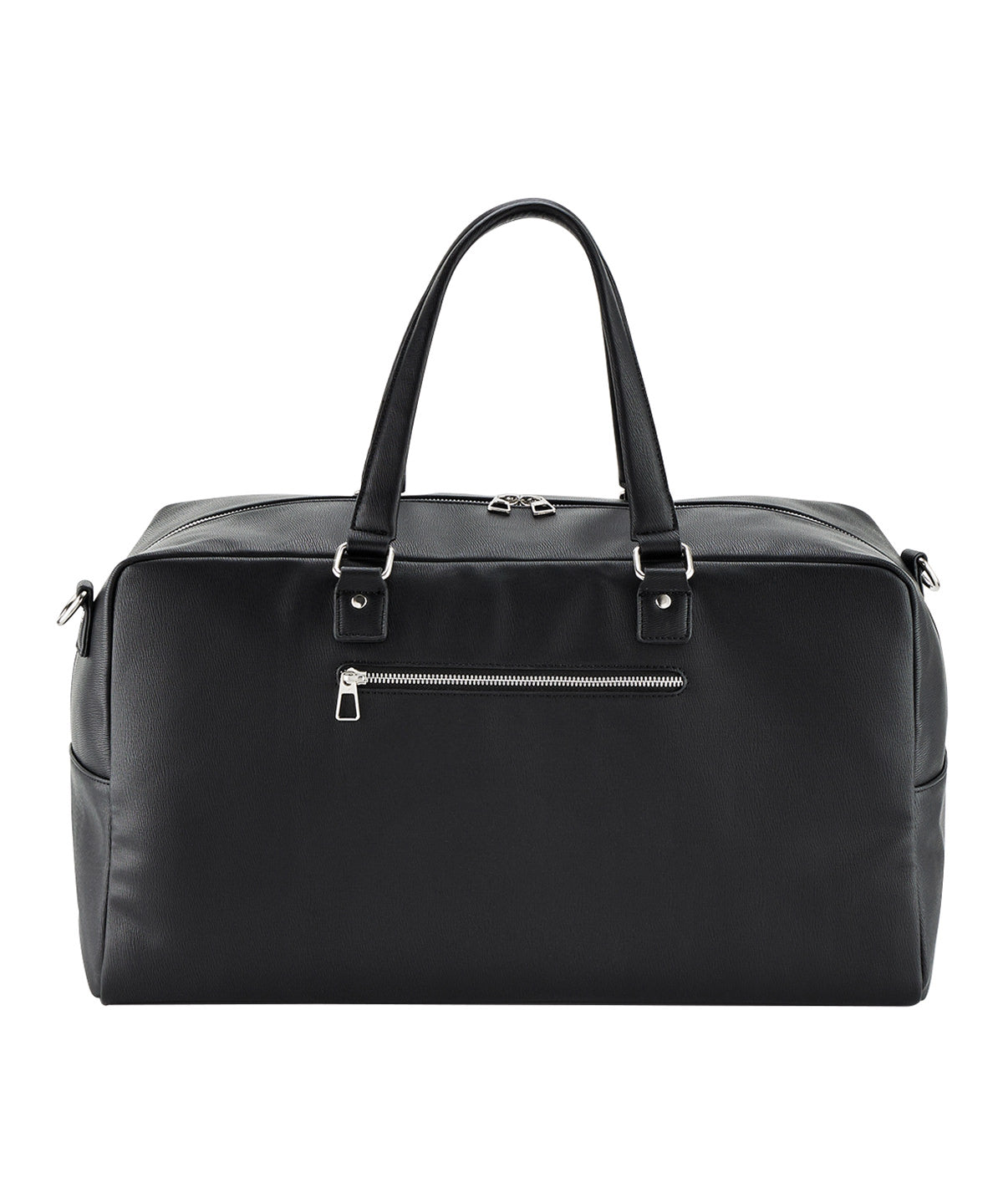 Black Tailored Luxe PU Weekender Modern Luxury Travel Bag