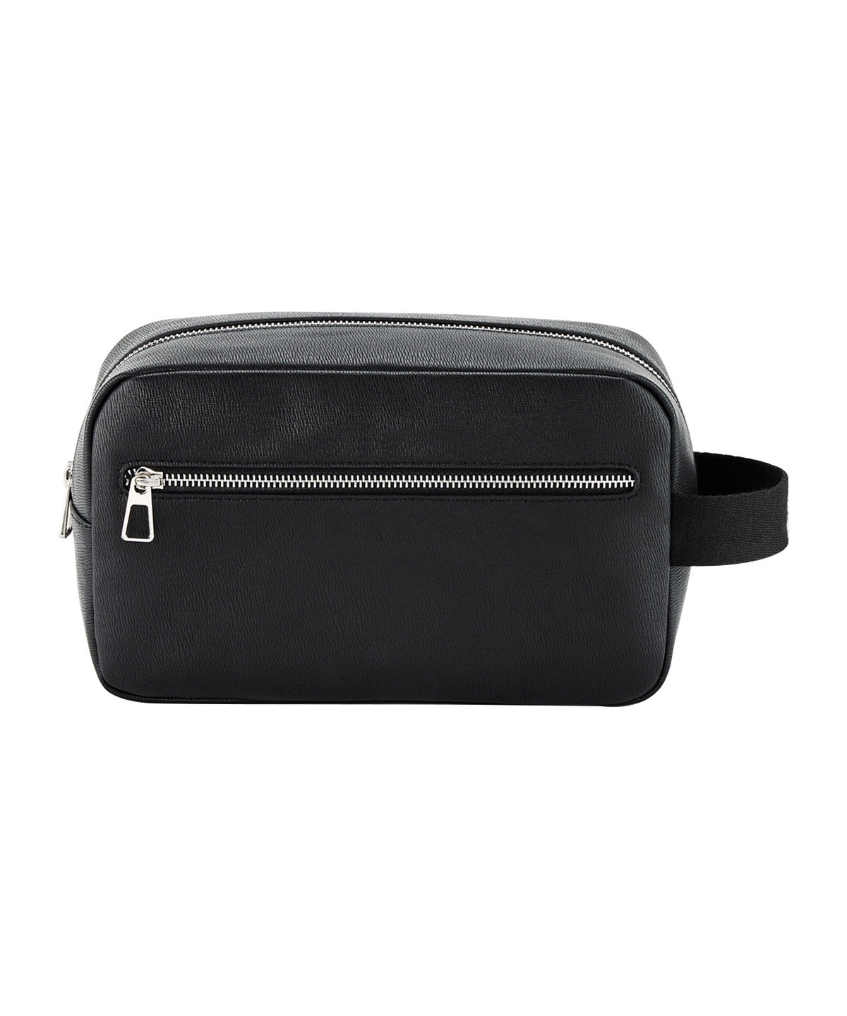 Structured Luxe PU Wash Bag Black
