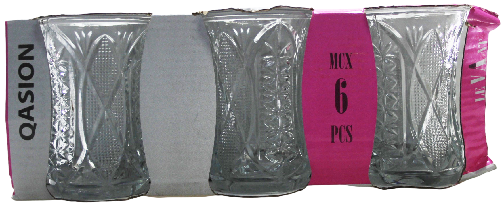 Elegant Qasion2 6Pc Tea Glass Set 82ml Capacity