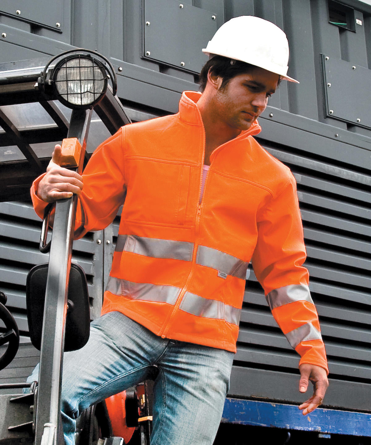 High Visibility Softshell Safety Jacket Adult Plus Size