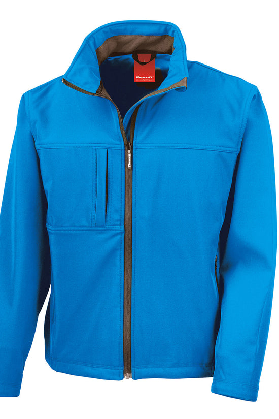 Mens Plus Size Softshell Jacket with Storm Flap and Zip Pockets