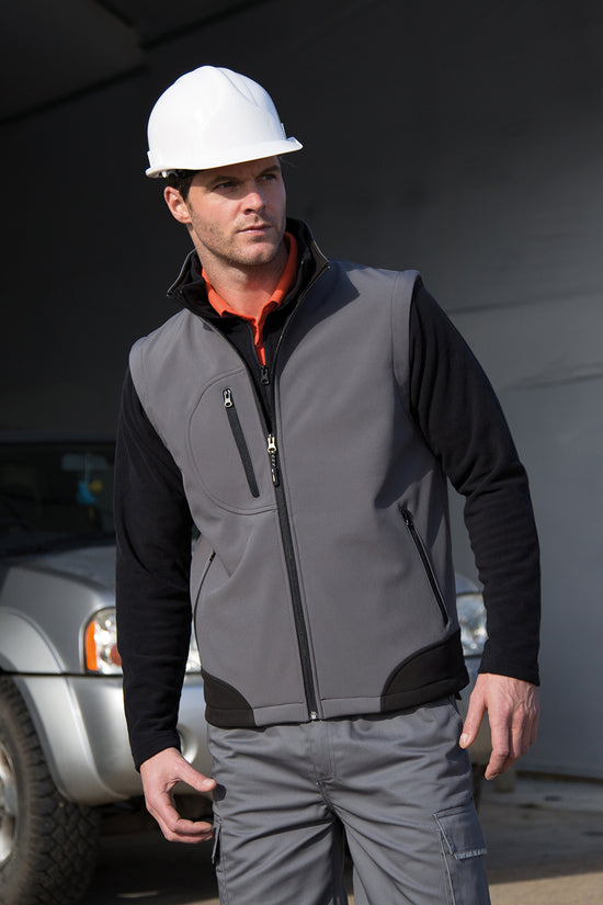 Mens Softshell Bodywarmer High Stretch Waterproof Breathable