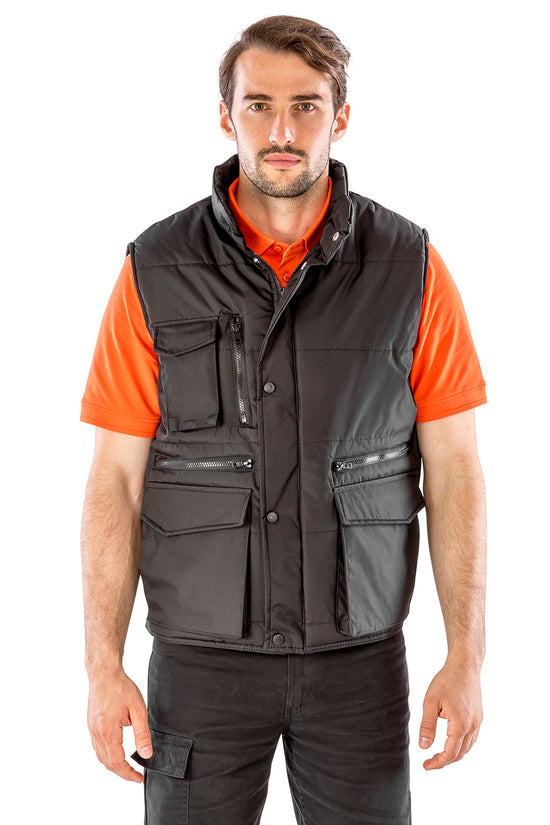 Windproof Bodywarmer with 9 Pockets for Workwear